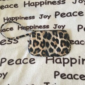 Leopard Print Wristlet